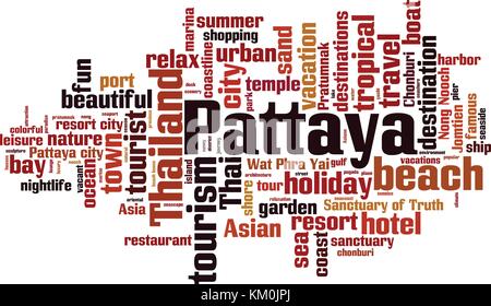 Pattaya mot concept cloud. vector illustration Illustration de Vecteur