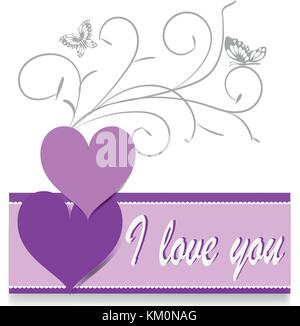 Carte de Saint-Valentin. Happy Valentine's Day le lettrage. Coeur dessiné à la main. Illustration de Vecteur