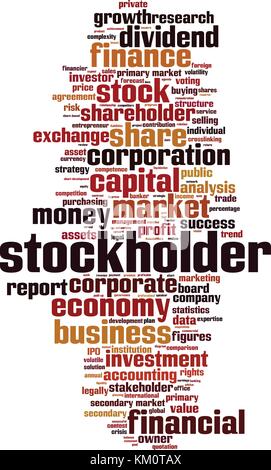 Stockholder mot concept cloud. Vector illustration Illustration de Vecteur