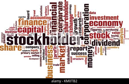 Stockholder mot concept cloud. Vector illustration Illustration de Vecteur