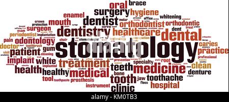 Stomatologie mot concept cloud. vector illustration Illustration de Vecteur