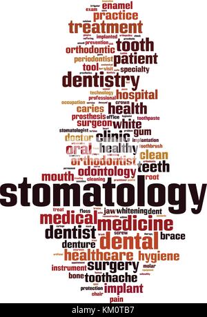 Stomatologie mot concept cloud. vector illustration Illustration de Vecteur