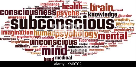 Mot subconscient concept cloud. vector illustration Illustration de Vecteur
