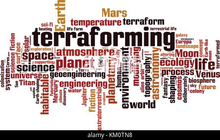 Mot de terraformation concept cloud. vector illustration Illustration de Vecteur