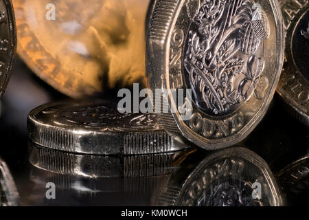 Pièces de monnaie de la uk Banque D'Images