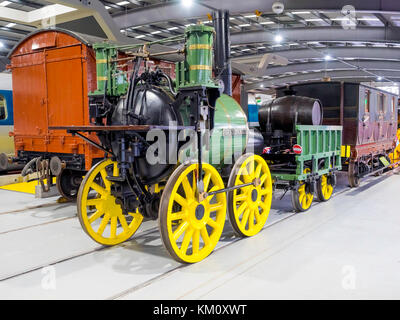 "Sans Pareil" locomotive à vapeur construite par Timothy Hackworth en 1829, cette réplique a été construite en 1980 pour le 150e anniversaire de l'essais Freckeisen Banque D'Images