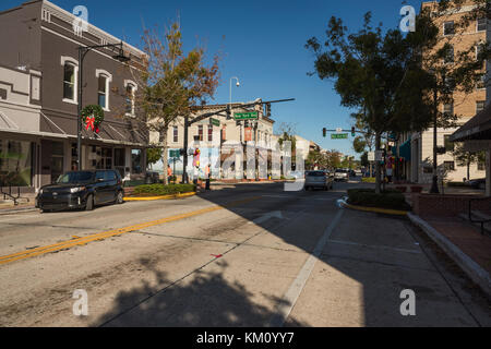 Les rues de la ville de Deland, Florida USA Banque D'Images