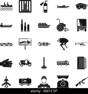 Faire glisser les icônes de style simple, jeu Illustration de Vecteur