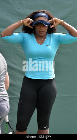 Serena Williams pour les pompes ouvertes, Miami Crandon Park Tennis Center, Miami, Journée Portes Ouvertes 23/03/2016. Banque D'Images