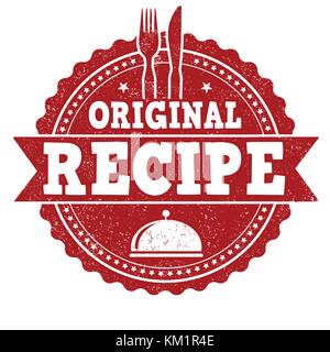 Recette originale grunge tampons sur fond blanc, vector illustration Illustration de Vecteur