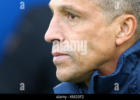 Chris Hughton Brighton manager au cours de la Premier League match entre Brighton & Hove Albion et Liverpool au stade de la Communauté d'American Express à Brighton et Hove. 02 déc 2017 *** EDITORIAL UTILISEZ UNIQUEMENT *** FA Premier League et Ligue de football images sont soumis à licence DataCo voir www.football-dataco.com Banque D'Images