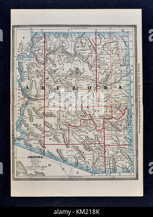 George Cram Antique carte de 1866 Atlas pour les avocats et les banquiers : États-Unis Banque D'Images