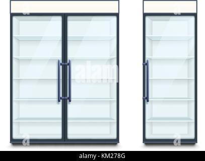Deux réfrigérateurs commerciaux Illustration de Vecteur