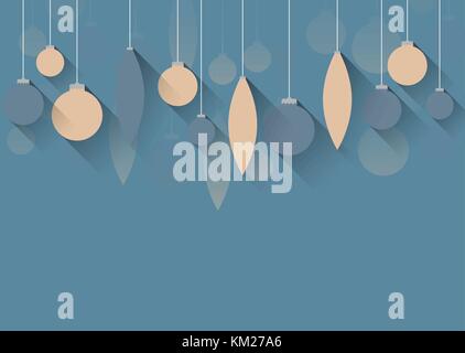 Résumé fond de Noël avec des boules de Noël Illustration de Vecteur