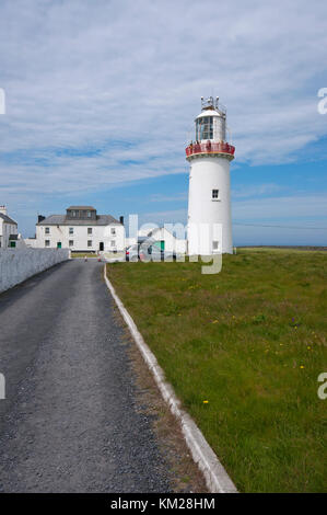 Loop Head Lighthouse, Kilbaha Sud, la péninsule de Loop Head, Comté de Clare, Irlande Banque D'Images