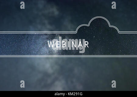 WEBINAR mot Concept cloud. Arrière-plan de l'espace. Banque D'Images