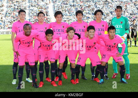 Shizuoka, Japon. 2 décembre 2017. Équipe Kashima Antlers Team line-up (Antlers) Football/Football : 2017 J1 match de Ligue entre Jubilo Iwata 0-0 Kashima Antlers au Yamaha Stadium de Shizuoka, Japon . Crédit : Naoki Nishimura/AFLO SPORT/Alamy Live News Banque D'Images