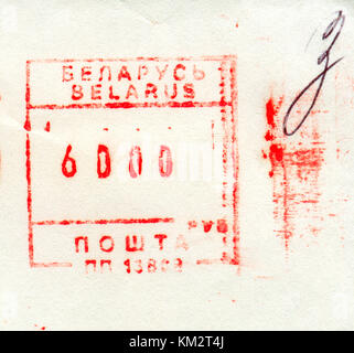 GOMEL, BÉLARUS, 30 novembre 2017, de timbres en Bélarus montre image du timbre-poste, vers 2017. Banque D'Images