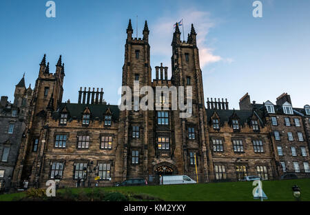 Nouveau Collège, salle de l'Assemblée, le monticule, Edinburgh Fringe Festival, lieu d'assemblée générale de l'Église d'Écosse, construit par David Bryce, Ecosse, Royaume-Uni Banque D'Images