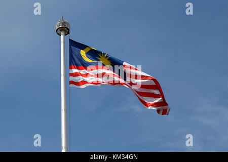 Vue générale de la Malaisie au drapeau géant merdeka square à Kuala Lumpur, le 3 décembre 2017. Banque D'Images