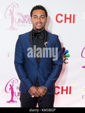 DORAL, FL - le 25 janvier : DeSean Jackson participe à la 63e Congrès annuel de défilé de Miss Univers au Trump Doral National le 25 janvier 2015 à Doral en Floride. People : DeSean Jackson Banque D'Images