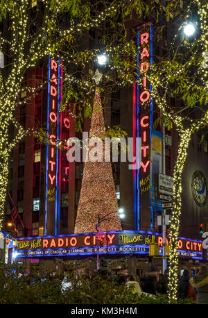 New York, NY USA - nov 26, 2017. saison de Noël à new york radio city music hall Banque D'Images