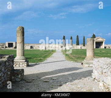 L'Espagne. la catalogne. empureis. ruines du forum romain.1re, 3e siècle avant J.-C.. Banque D'Images
