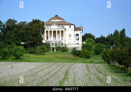 Villa Capra nommé La Rotonda, conçu par l'architecte Andrea Palladio, l'année 1591 à Vicenza en Italie - 06 août 2014 Banque D'Images
