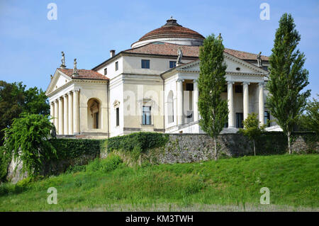 Villa Capra nommé La Rotonda, conçu par l'architecte Andrea Palladio, l'année 1591 à Vicenza en Italie - 06 août 2014 Banque D'Images