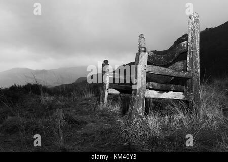 Photographie par © Jamie Callister. Le Président du géant, le parc national de Snowdonia, le Nord du Pays de Galles, 2 décembre, 2017. Banque D'Images