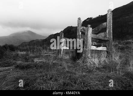 Photographie par © Jamie Callister. Le Président du géant, le parc national de Snowdonia, le Nord du Pays de Galles, 2 décembre, 2017. Banque D'Images