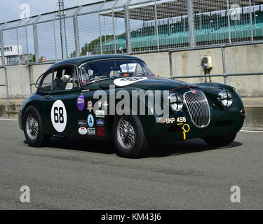 Marc gordon, jaguar XK150, Stirling Moss trophy, 61 voitures de sport, le silverstone classic, juillet 2017, Silverstone, 60 voitures, course, circuit du CJM-photo Banque D'Images