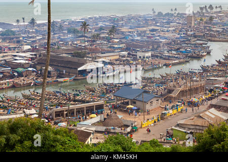 Vue du Fort Saint Jago, Elmina, Ghana, Afrique Banque D'Images