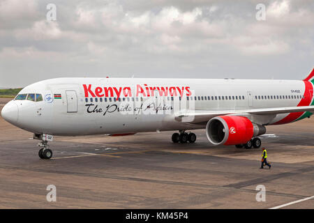 Le vol à l'aéroport international de Kotoka à Accra, Ghana, Afrique Banque D'Images