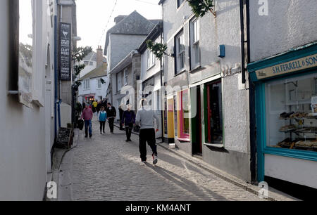 Rues commerçantes de St Ives Cornwall UK Banque D'Images