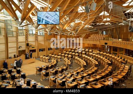 Royaume-Uni: Chambre de débat du Parlement écossais à Édimbourg. Photo de 12. Septembre 2017. | utilisation dans le monde entier Banque D'Images