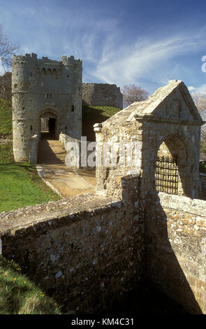 Château de Carisbrooke, île de Wight, Hampshire, Angleterre Banque D'Images