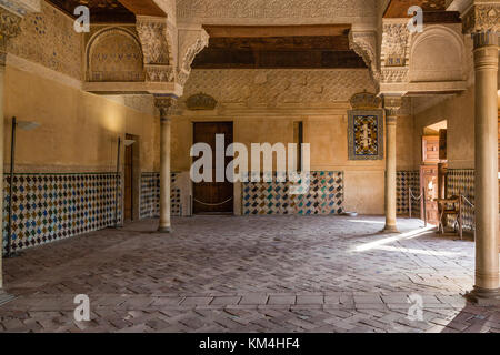 Le Mexuar, le Palais Nasrides, l'Alhambra, Grenade, Espagne Banque D'Images