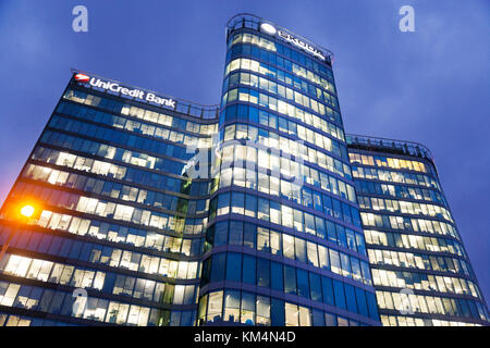 UniCredit Bank, věž Filadelfie, Business BB Centrum, Michle, Praha, Ceska republika / Unicreditbank, Philadelphia Tower, quartier des affaires BB Centrum Banque D'Images