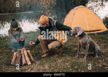 Camping Banque D'Images