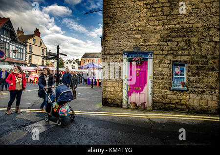 Le village de knaresborough, Yorkshire du nord. photo par Paul heyes, dimanche 03 décembre 2017. Banque D'Images