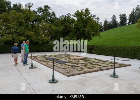 Le président John F. Kennedy tombe, le Cimetière National d'Arlington, Virginia, United States. Banque D'Images