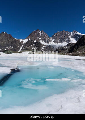 Lac turquoise incroyable en montagne - paradise en Valteline (Alpes suisses) Banque D'Images