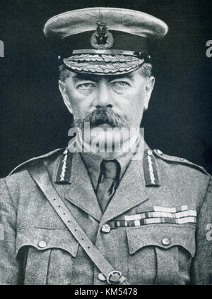 La légende de cette photo qui date d'avant le 5 juin 2016, se lit comme suit : l'homme fort. Earl Kitchener, secrétaire d'État à la guerre dans le cabinet britannique, a été noyé au large des îles Orcades à 2h le 6 juin lorsque le croiseur Hampshire a sombré après avoir été torpillé ou en trouvant une mine. Kitchener wasa hauts officier de l'armée britannique et administrateur colonial, en particulier ses politiques dans la guerre des Boers. Au cours de la Première Guerre mondiale, il a servi comme secrétaire de l'État à la guerre, un ministre des Postes. Banque D'Images