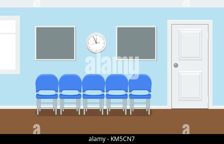 Salle d'attente pour les patients dans le cabinet dentaire. pour l'intérieur des bâtiments : stomatologie concept. vecteur dans télévision style. Illustration de Vecteur