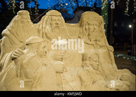 Gdansk, Pologne. 9Th Jul 2017. Crèche sculptée dans du sable dans Gdansk Oliwa, Pologne. 9Th Jul 2017. Credit : Wojciech Strozyk/Alamy Live News Banque D'Images