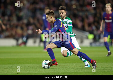 Barcelone, Catalogne, Espagne. 5 déc, 2017. DENIS SUAREZ, du FC Barcelone au cours de l'UEFA Champions League, groupe d match de football entre le FC Barcelone et le Sporting CP, le 5 décembre 2017 au Camp Nou à Barcelone, Espagne. Credit : Manuel Blondeau/ZUMA/Alamy Fil Live News Banque D'Images