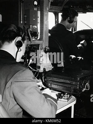 SAS DC 4 intérieur, cockpit, années 1950 Banque D'Images