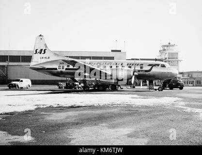 SAS Convair CV 440 Metropolitan, Ivar Viking LN KLB au sol Banque D'Images