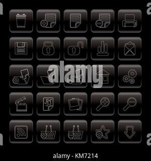 25 icônes Internet détaillés - Vector Icon Set Illustration de Vecteur